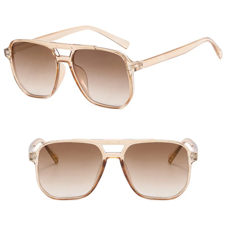 Femlion Square Frame Sunglasses Trend Retro UV Protection Unisex Eye-wear