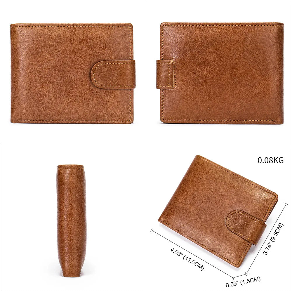 Femlion Genuine Leather Designer Men's Wallet with RFID Protection