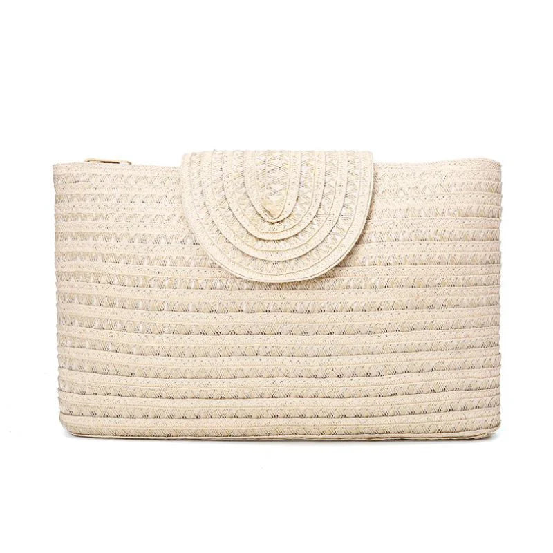 Femlion Straw Woven Beach Bag - Women's Casual Handbag for Summer