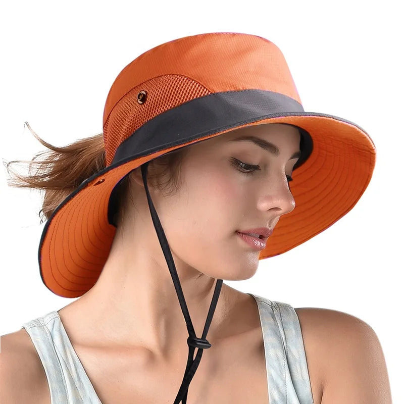 Femlion Wide Brim Sun Hat for Women with UV UPF Protection