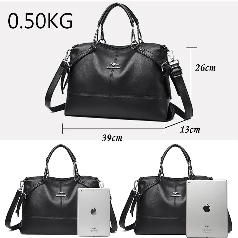 Femlion Luxury PU Leather Tote Bag - High-Quality Women's Handbag