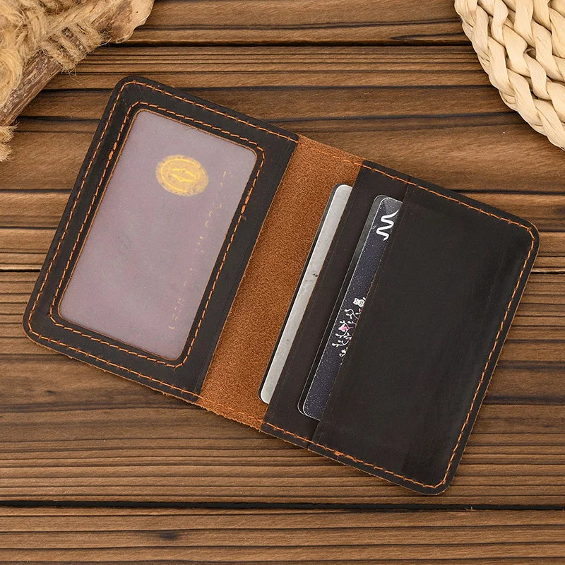 Femlion Retro Leather Passport Wallet for Men & Women