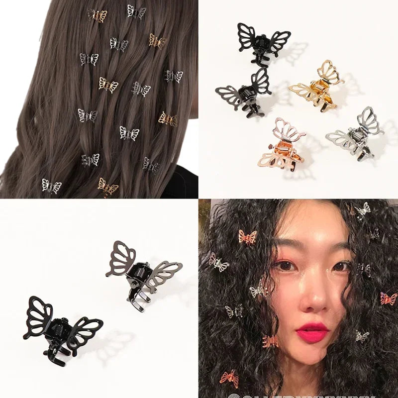 Femlion Vintage Metal Hair Claw Clip - Set of 5 in Butterfly Design