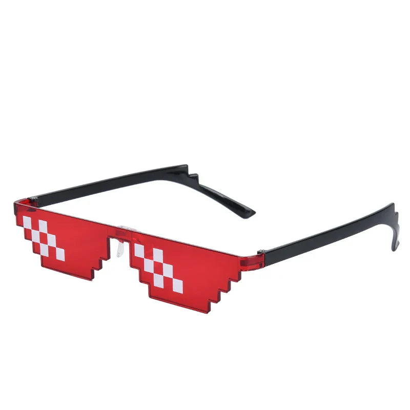 Femlion Pixel Code Decorative Bungee Sunglasses for Women and Men