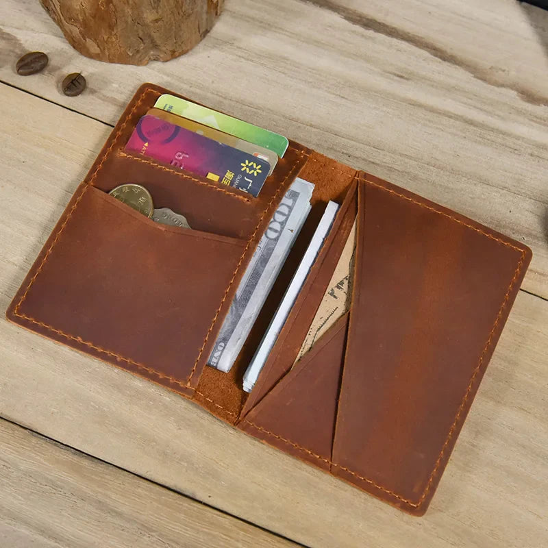 Femlion Leather Driver License Wallet: Genuine Slim Organizer Card Holder for Men Women