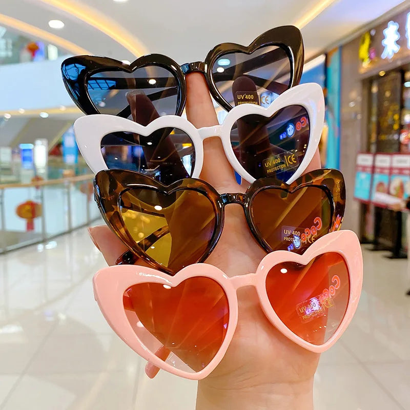 Femlion Kids Heart Sunglasses: Summer Outdoor Cute Boys Girls Shades