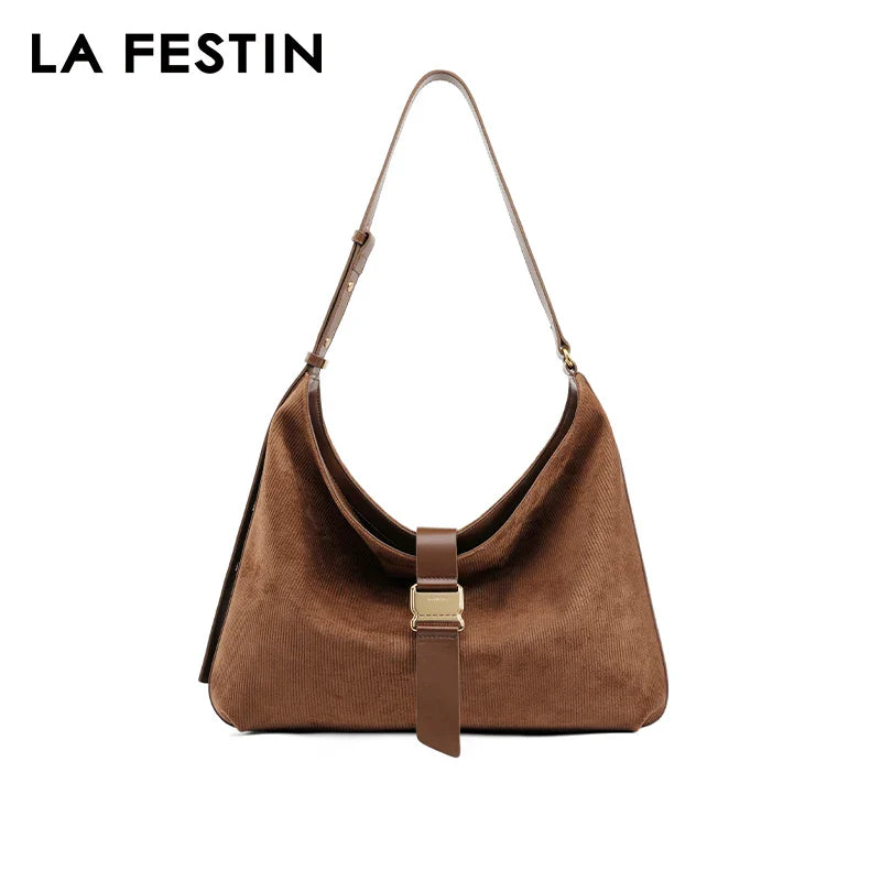 Femlion Suede Leather Tote Crossbody Bag for Women - 2023 Collection