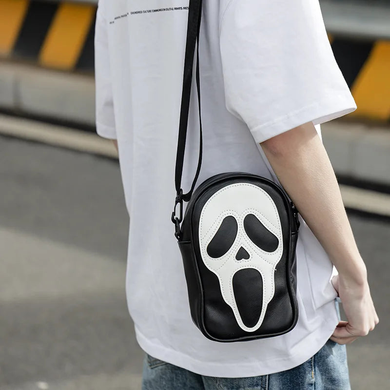 Femlion Ghost Skull Crossbody Messenger Bag