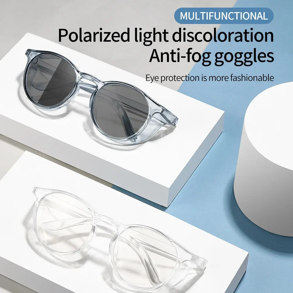 Femlion Polarized Photochromic Sunglasses with Side Shields and Blue Light Blocking Technology