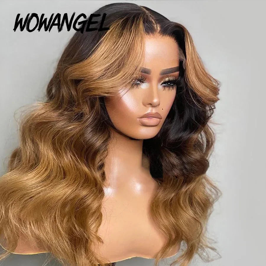 Femlion 1b/27 Body Wave Highlight HD Lace Front Human Hair Wig