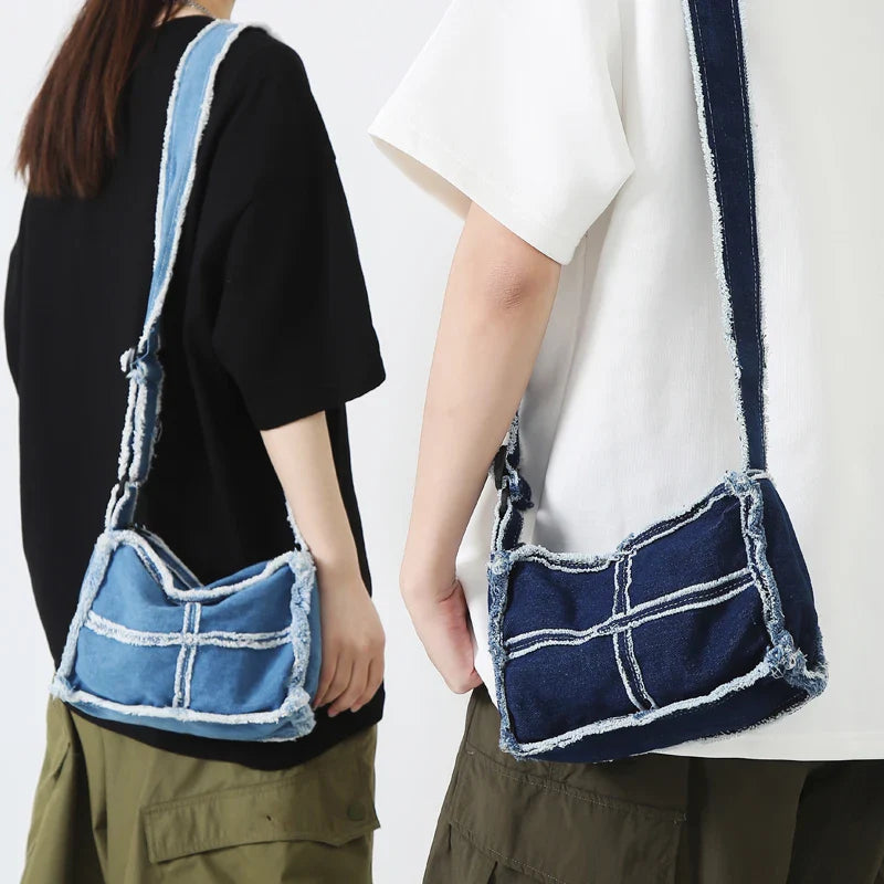 Canvas Crossbody Bag Retro Denim Style for Boys & Girls - Femlion Brand