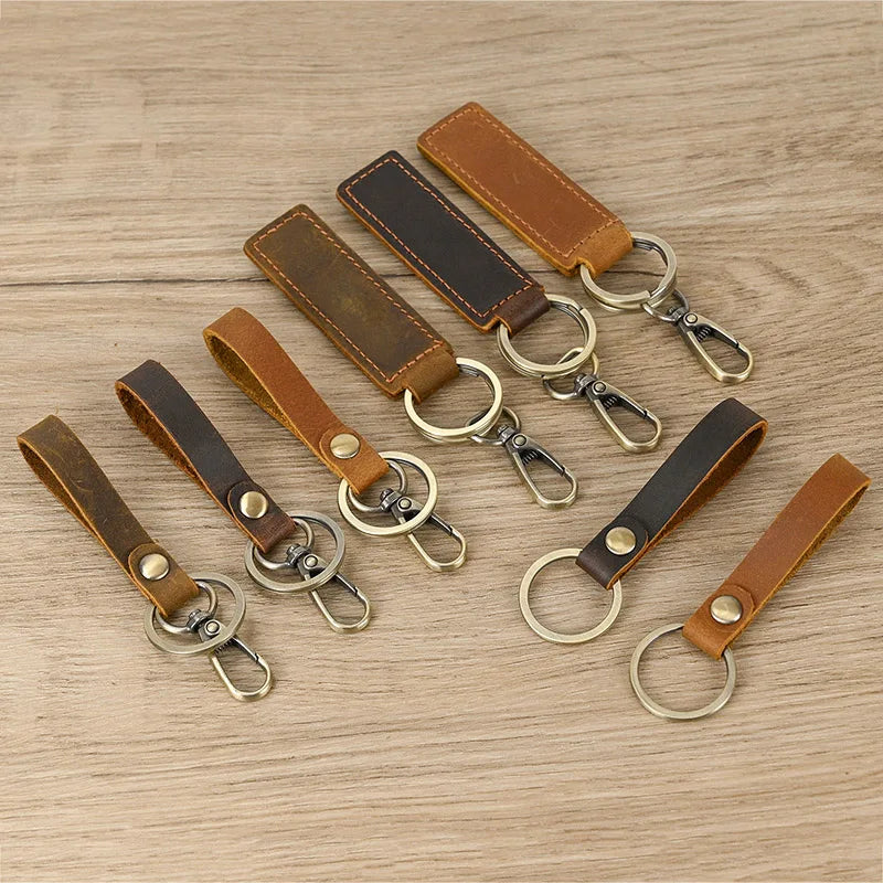 Femlion Genuine Leather Keychains: Custom Logo Key Rings for Promotion & Gifting