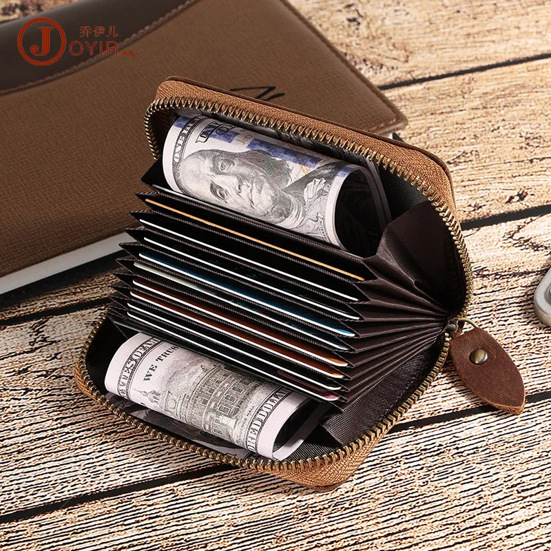 Femlion RFID Short Wallet Coin Purse Driving License Credit Card Holder