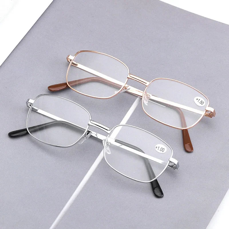 Femlion Metal Flex Reading Glasses Ultralight Soft Presbyopic Eyewear Unisex Gazelle	specs