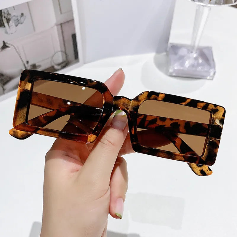 Femlion Rectangle Sun Glasses UV400 Travel Eyewear Vintage Fashion Sunglasses for Women