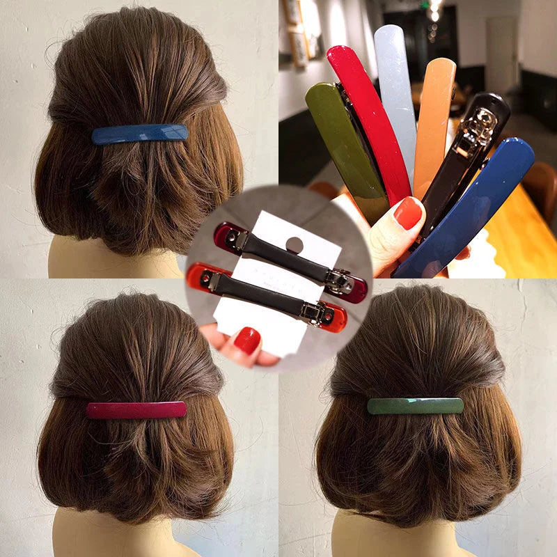 Femlion Matte Color Hair Clip Spring Barrette for Women Girls