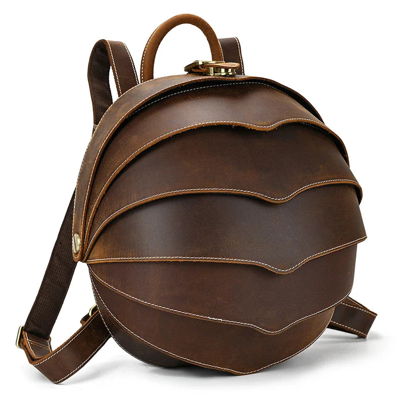 Femlion Vintage Leather Beetle Style Backpack 2024 - Unisex Fashion Bagpack