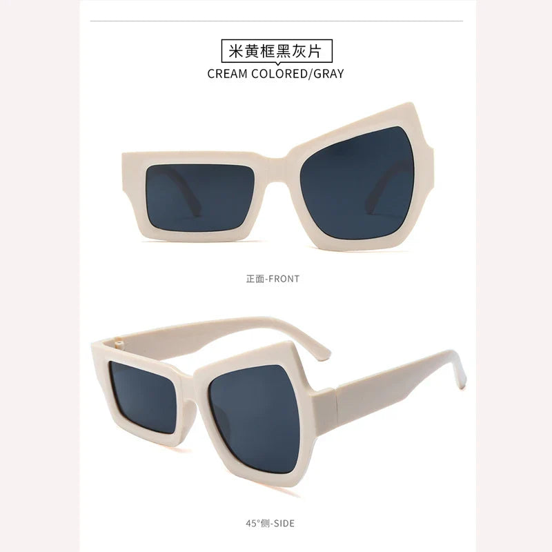 Femlion Raised Eyebrow Hip Hop Sunglasses UV400 Sun glasses for Men Women