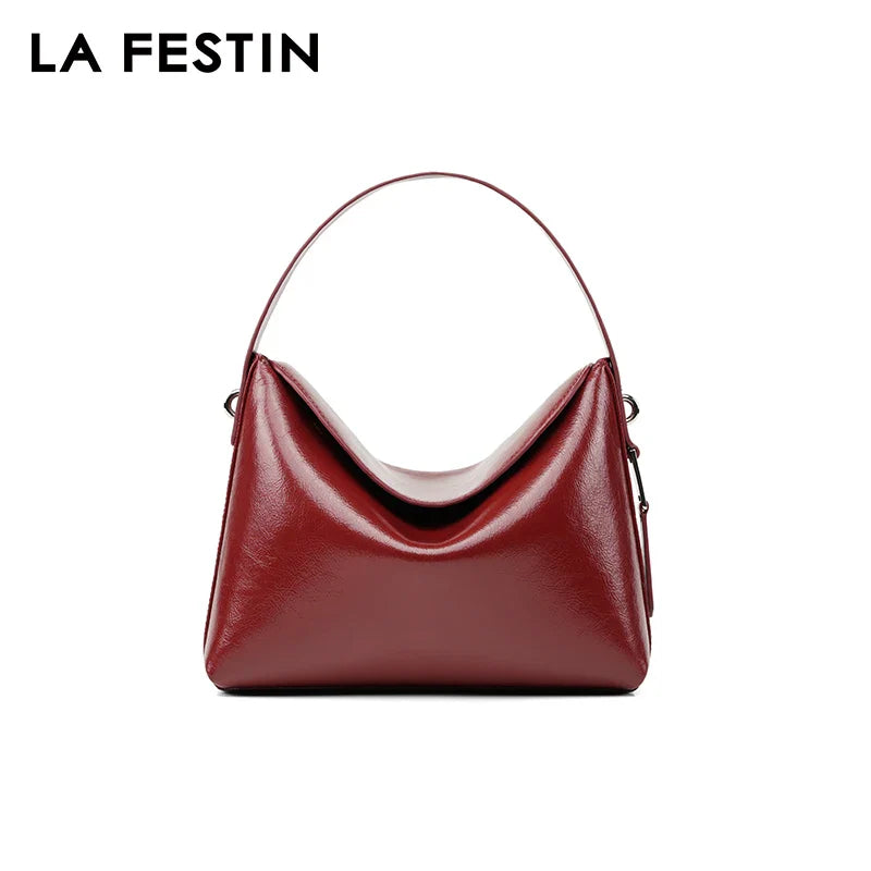 Femlion 2023 Bucket Bag Women's Shoulder Crossbody Leather Handbag Luxury Brand