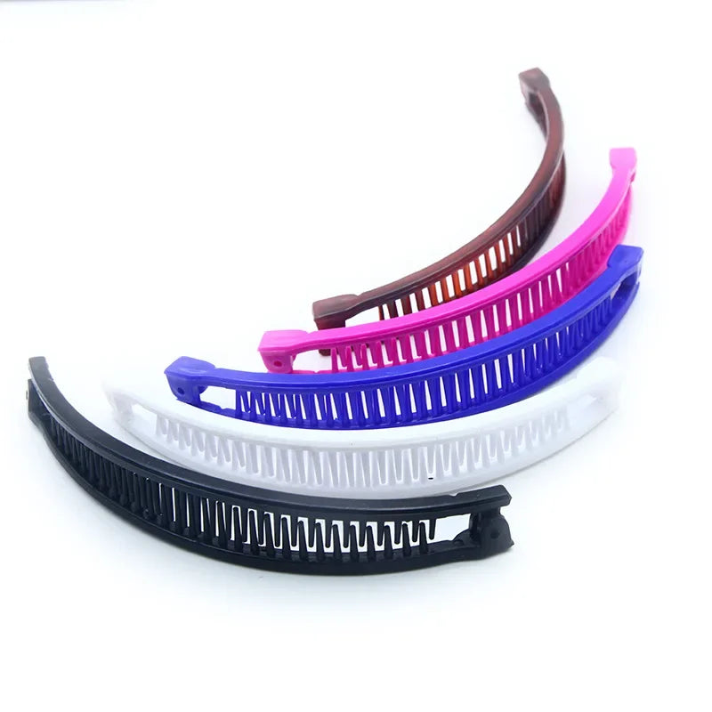 Femlion Solid Color Banana Clip Hair Claw Barrette for Women Hair Accessories