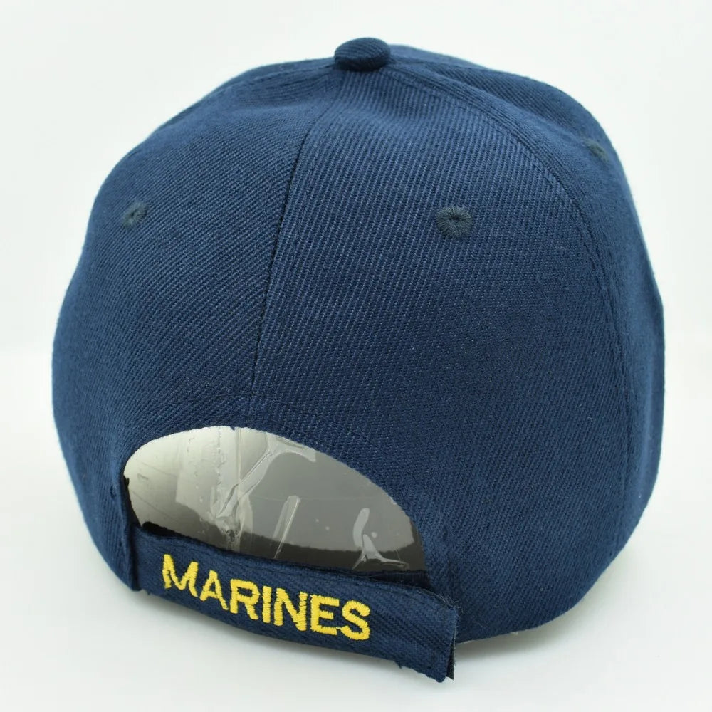 Femlion Men's USA Marines Cool Black Baseball Cap Outdoor Adjustable Hat