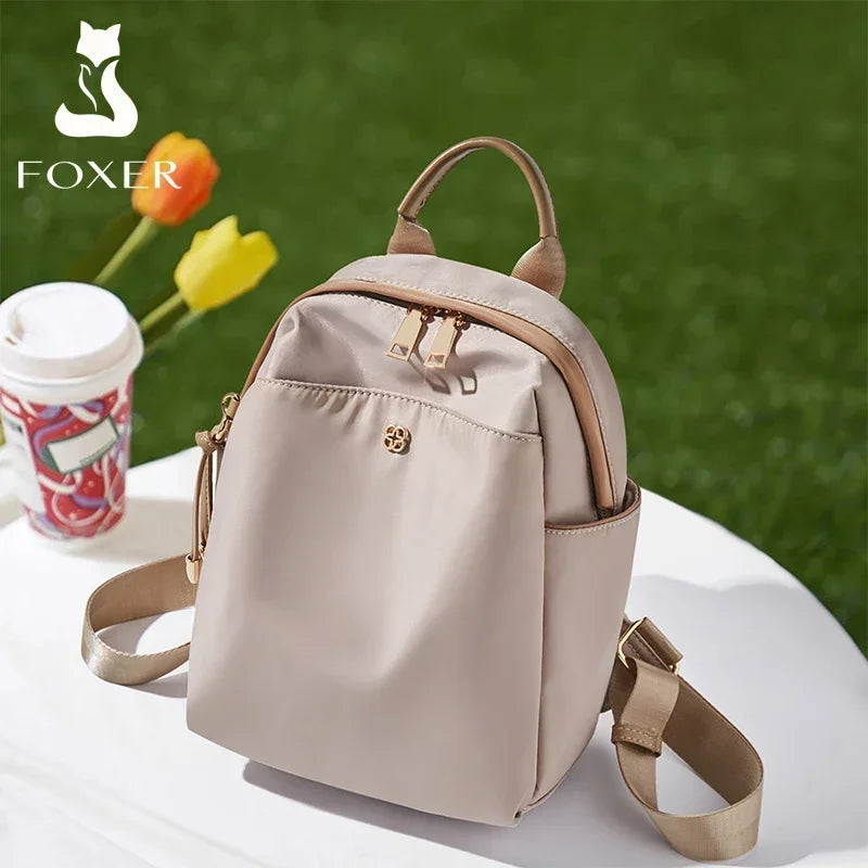 Femlion Preppy Style Backpack: Small Lady Handbag for Fashionable Women