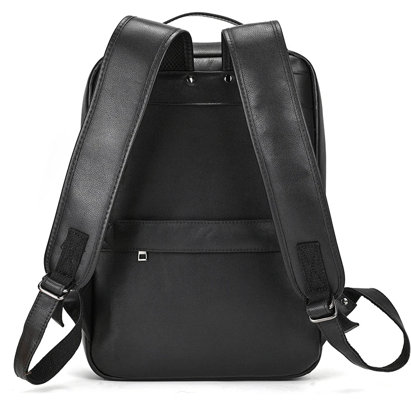 Femlion Vintage Leather Backpack: Stylish Laptop Bag for Men