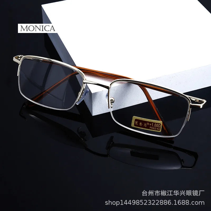 Femlion Square Full Frame Reading Glasses Men Women Anti-Scratch Diopter Eyewear