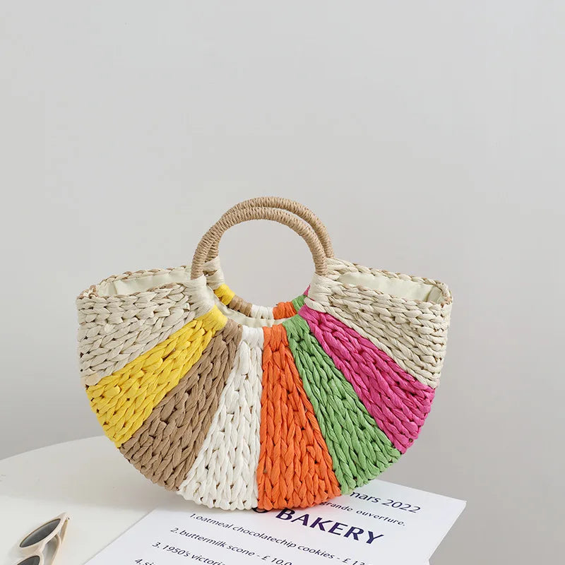 Femlion Rainbow Straw Beach Bag 2022 Limited Edition