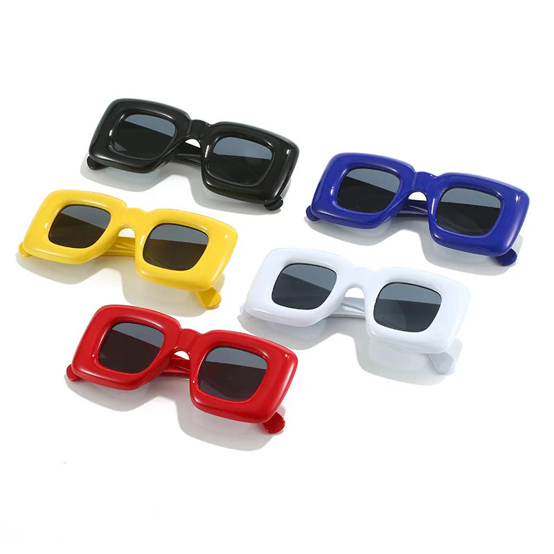 Femlion Trendy Square Sunglasses UV400 Goggles Funny Cute Fashion Eyewear