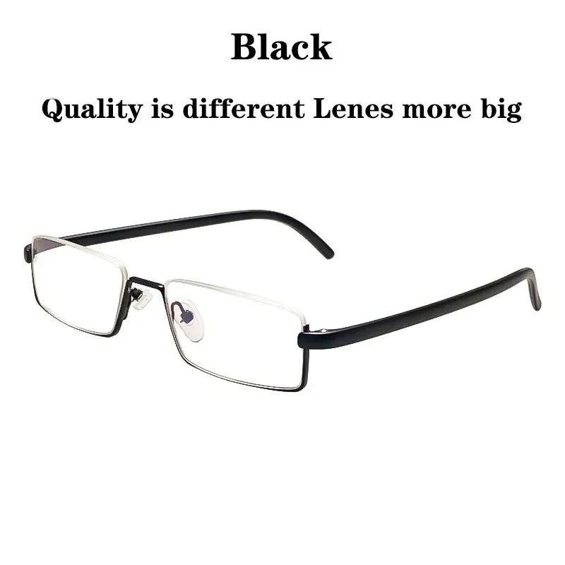 Femlion Classic Metal Half Frame Blue Light Blocking Reading Glasses +1.0 to +4.0