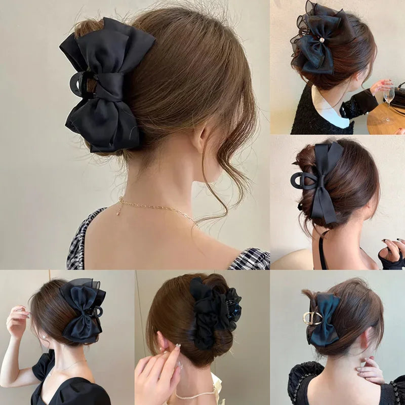 Femlion Sweet Kawaii Big Bow Hair Claw for Girls and Women, Hair Accessories