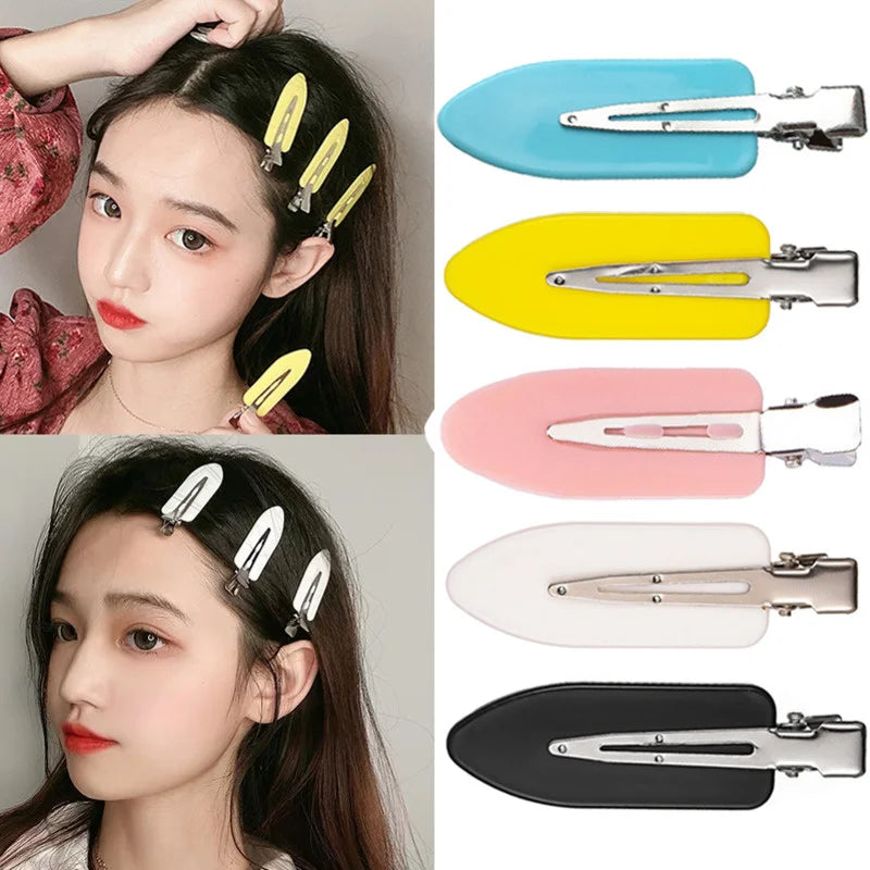 Femlion Solid Color Geometric Hairpin Set for Women - Stylish Hair Clips Headwear