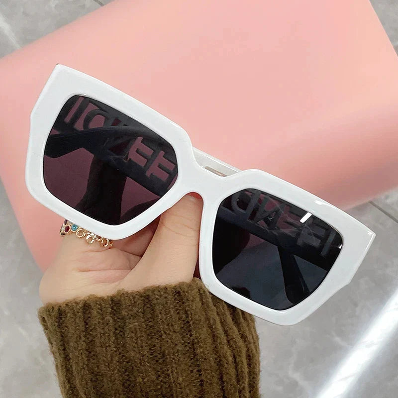 Femlion Oversized Square Sunglasses Retro UV400 Goggles