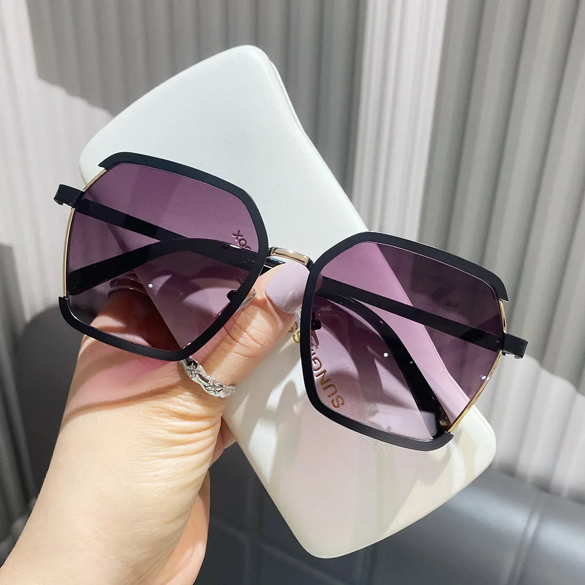 Femlion Square Sunglasses: Vintage Oversize Sun Glasses for Women with Big Frame