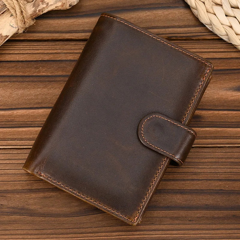 Femlion RFID Leather Men's Wallet: Secure & Stylish Accessory for Business