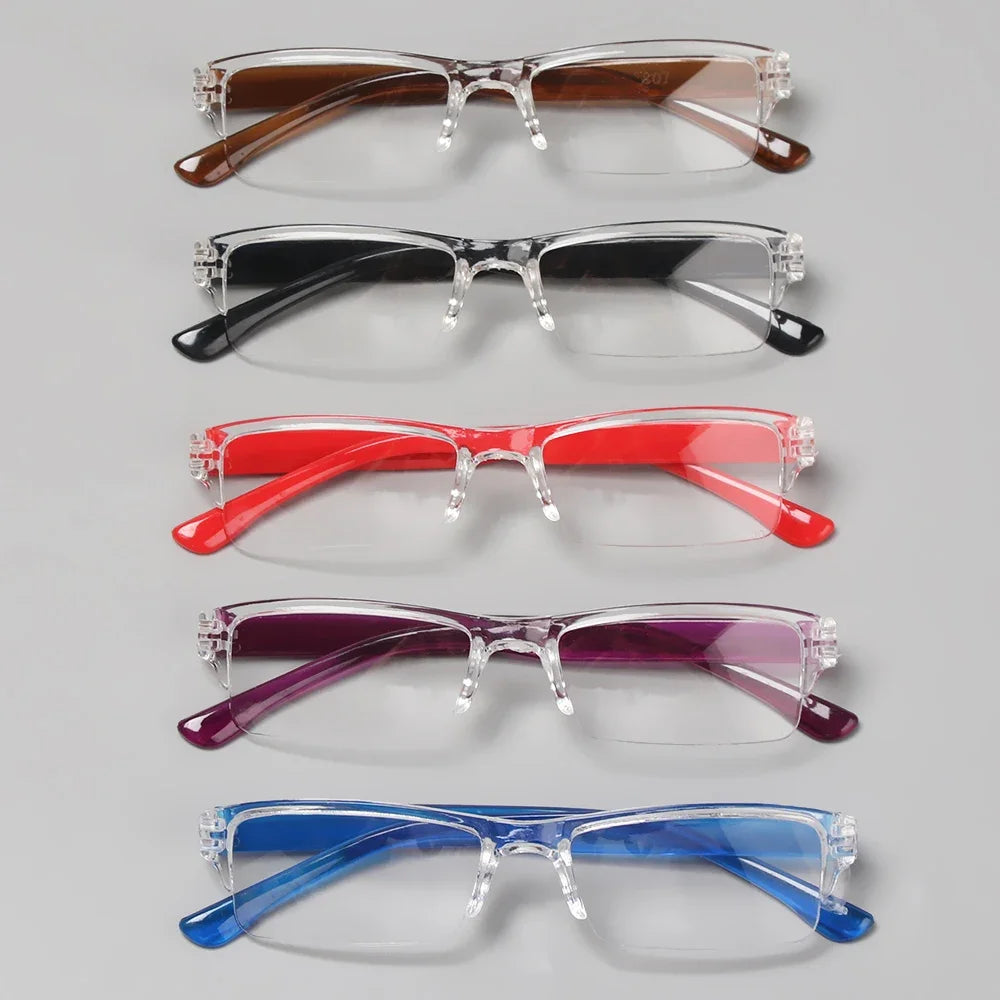 Femlion Ultralight Transparent Frame Reading Glasses Presbyopia Eyeglasses +1.0 to +4.0 Diopter