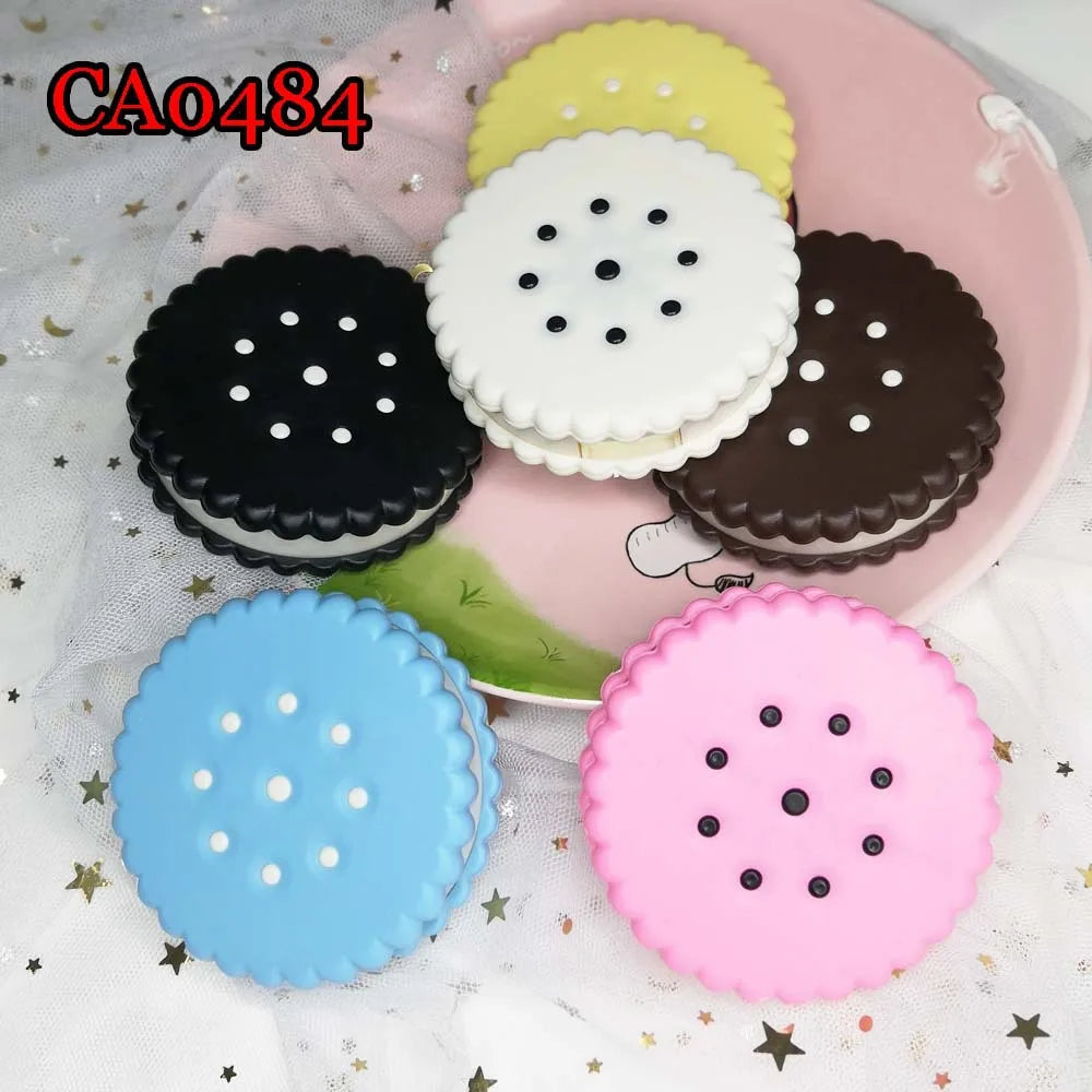 Femlion Cartoon Cookie Contact Lens Box with Mirror - Mini Candy Color Case