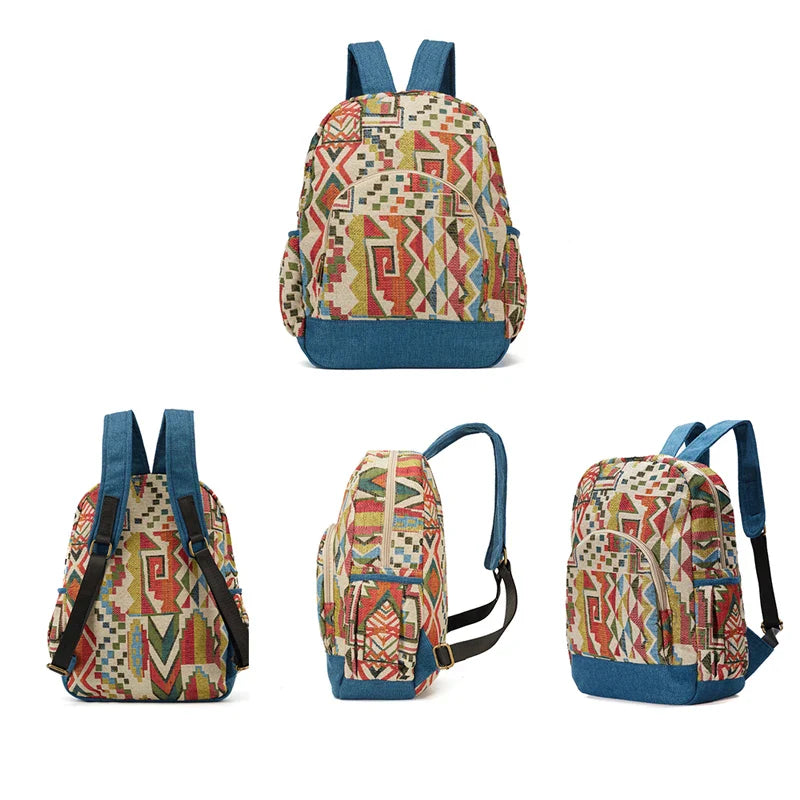 Femlion Boho Style Backpack: Spacious School Bag for Girls & Women