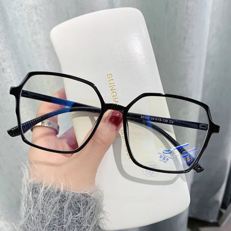 Femlion Transparent Anti Blue Light Myopia Glasses for Men Women