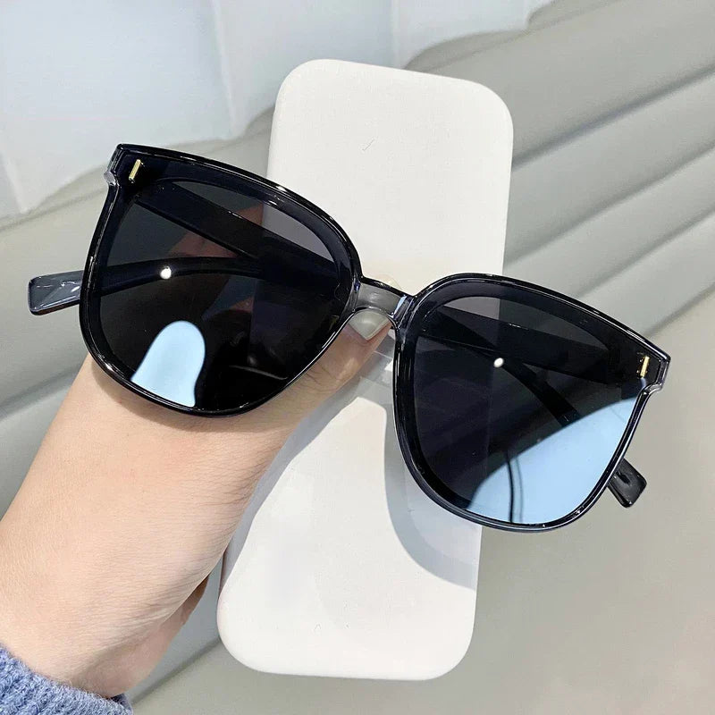 Femlion Retro Square Oversized Sunglasses for Women High Quality Brand Designer