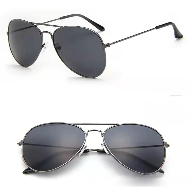 Femlion Metal Frame Retro Sunglasses UV400 Anti-glare Men's Sun Glasses