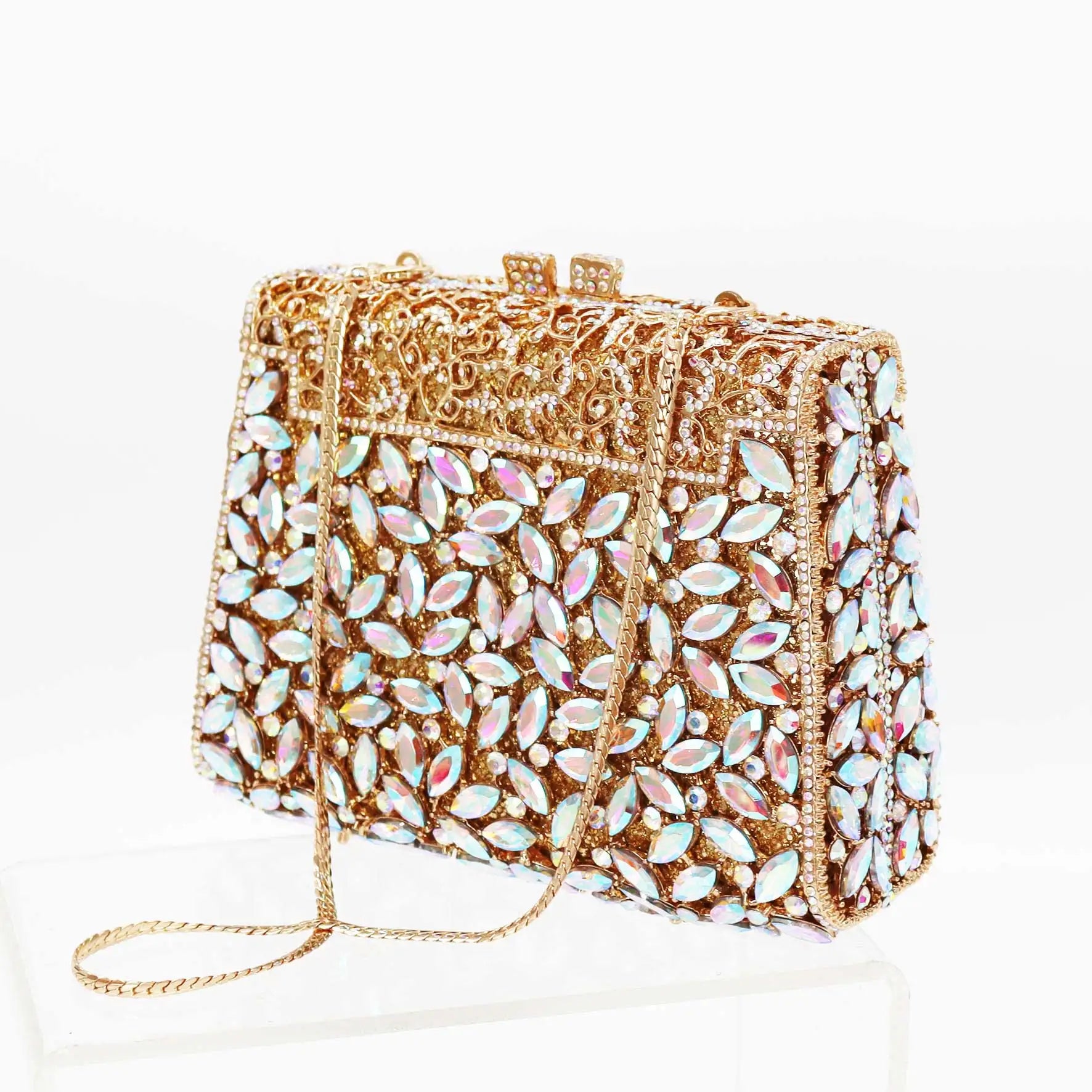 Femlion Crystal Evening Clutch Bag for Women - SC452