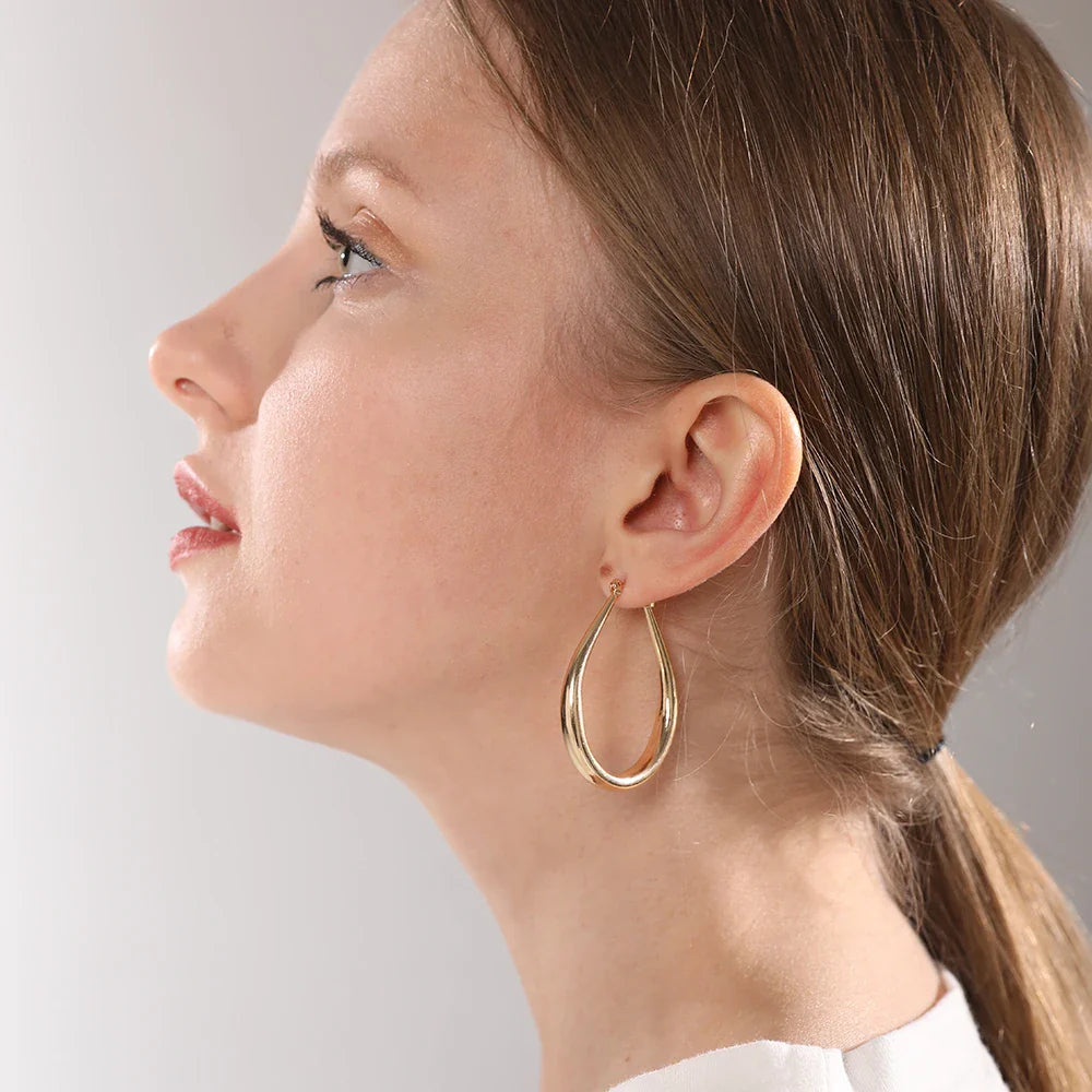 Femlion Geometric Circle Hoop Earrings for Women: Trendy Statement Jewelry