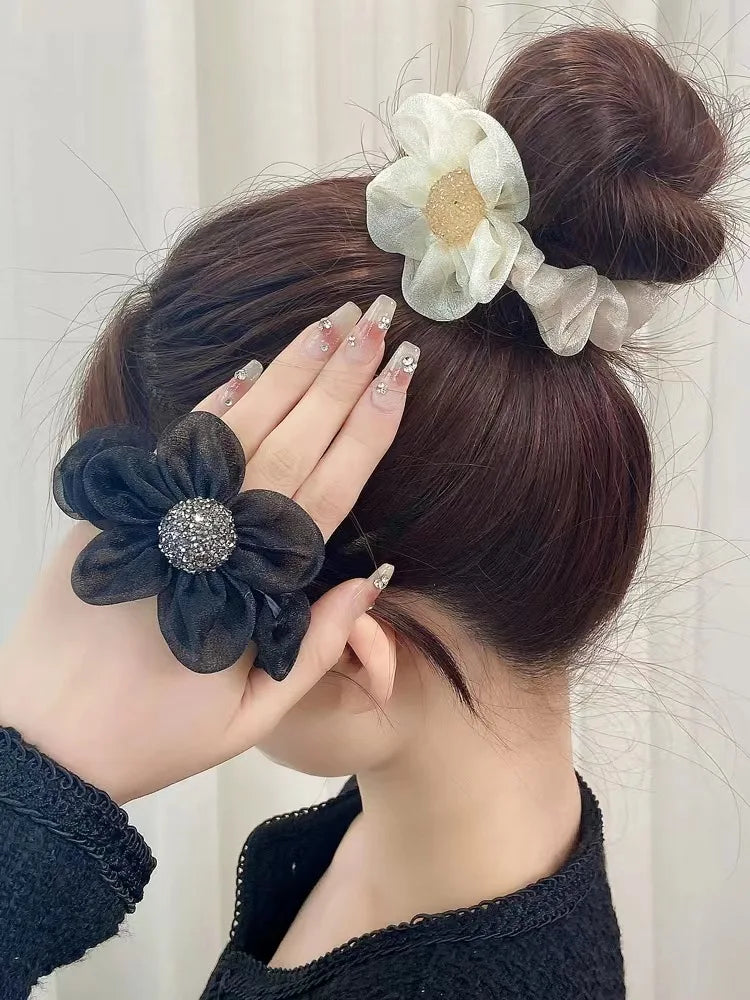 Femlion Floral Rhinestone Hair Bands for Girls Women Hair Accessories