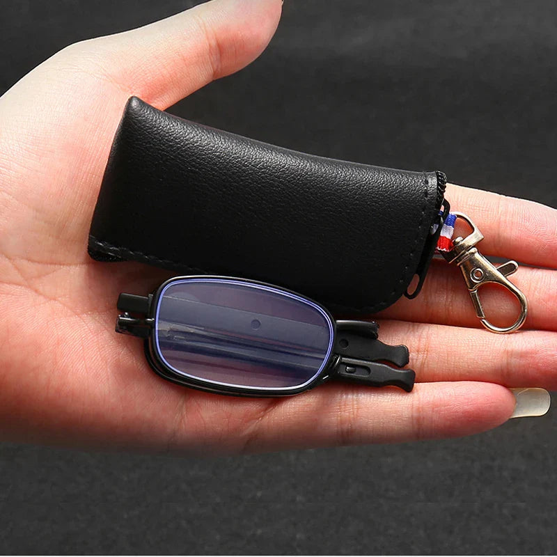 Femlion Anti Blue Light Folding Reading Glasses with Key Chain Case