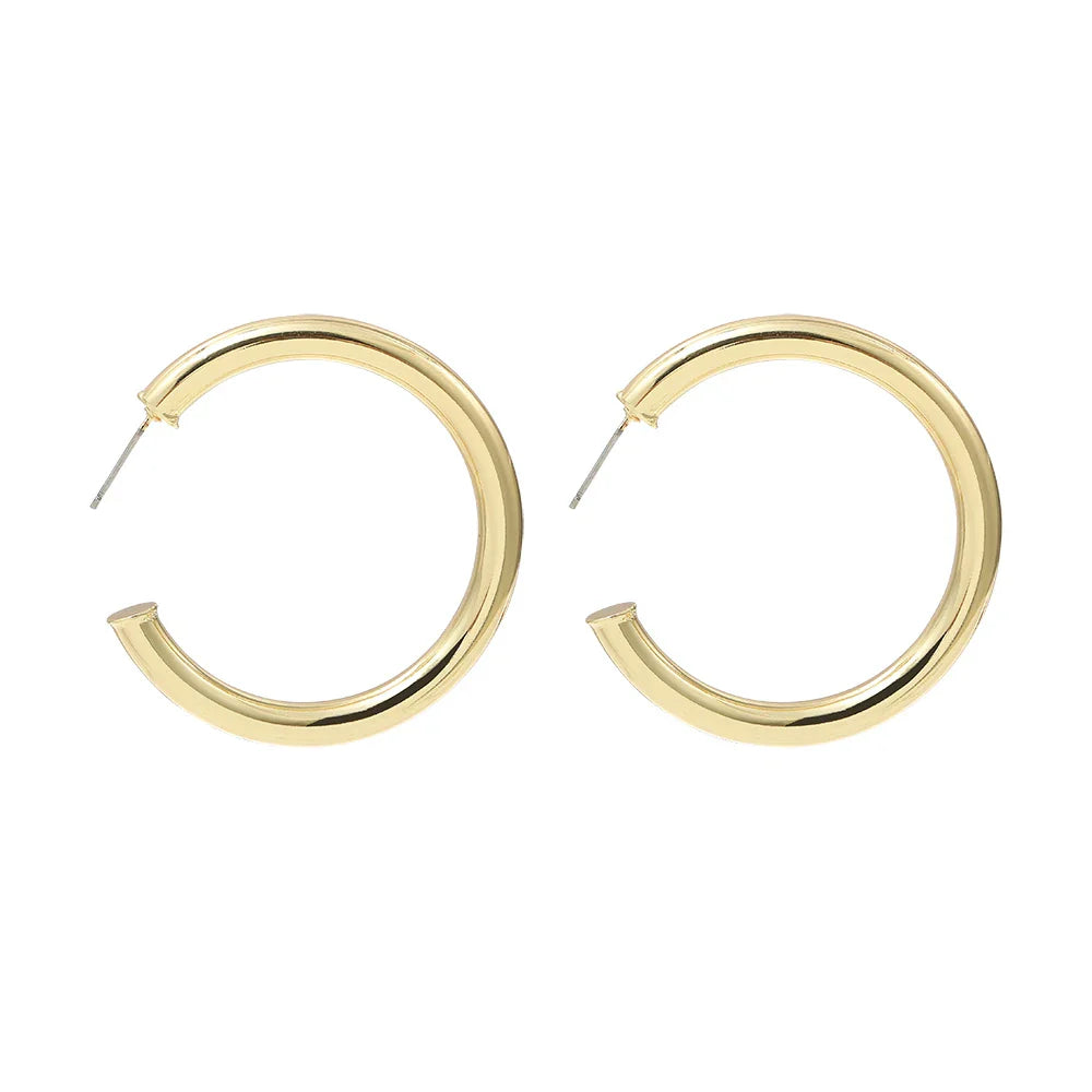 Femlion Geometric Circle Hoop Earrings for Women: Trendy Statement Jewelry