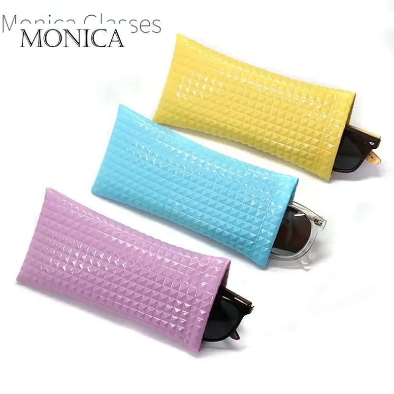 Femlion Sunglasses Bag: PU Leather Case & Mobile Phone Wallet in Candy Colors