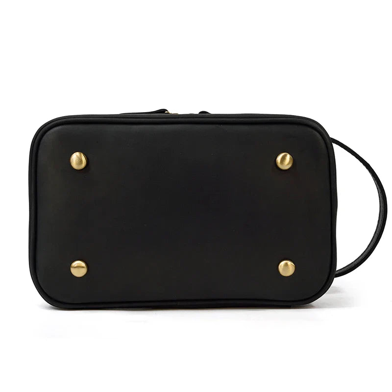 Luxury Femlion Leather Clutch Bag for Business Travel, Makeup, and Cosmetics