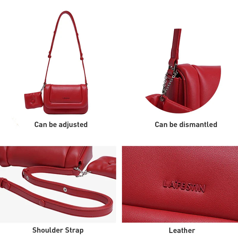 Femlion Elegant Shoulder Bag Mother Child Handbag Women's Messenger High-end Brand Bag